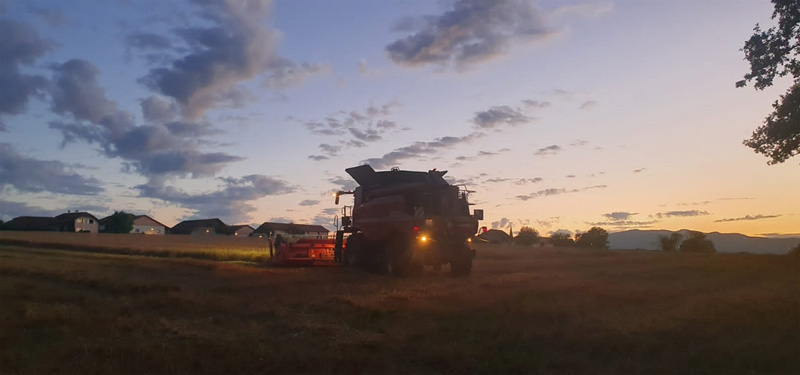 Travaux agricoles récoltes Neydens