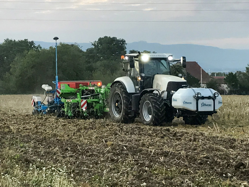 Travaux agricoles semis Neydens